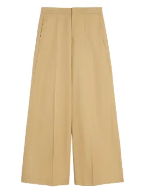 JIL SANDAR ベージュ ワイドレッグキュロット Jil Sander プリーツ パンツ | ニュートラル | FARFETCH JP