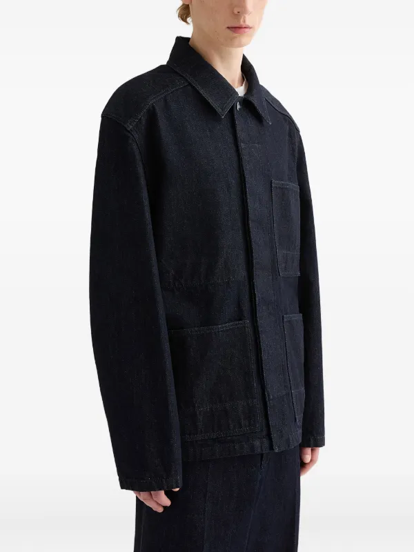 JIL SANDER カバーオール シャツジャケット Jil Sander パッチポケット オーバーシャツ | ブルー | FARFETCH JP