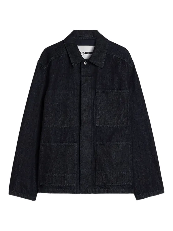Jil Sander パッチポケット オーバーシャツ | ブルー | FARFETCH JP