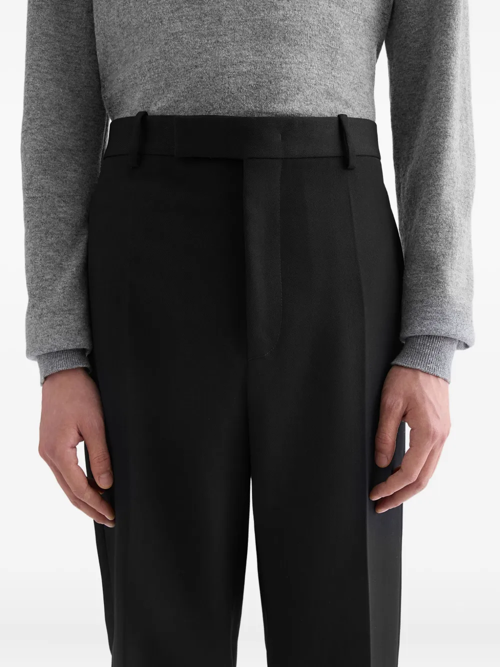 Jil Sander Gabardine wollen broek Zwart