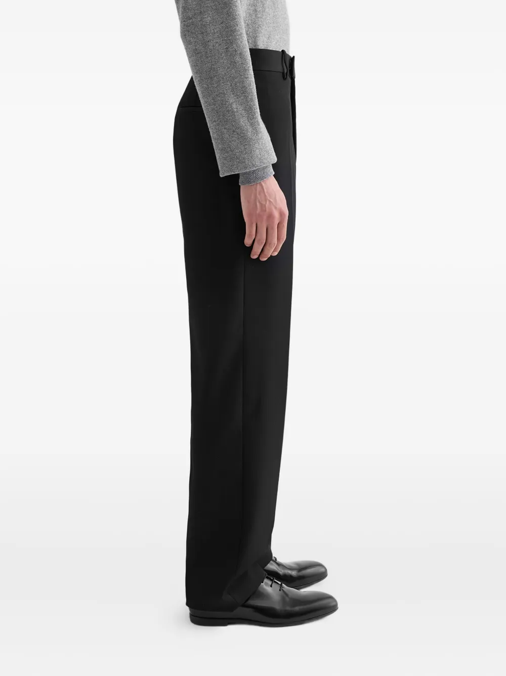 Jil Sander Gabardine wollen broek Zwart