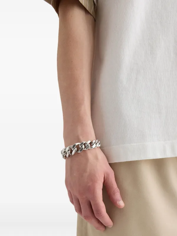 Jil Sander カーブチェーン ブレスレット | シルバートーン | FARFETCH JP