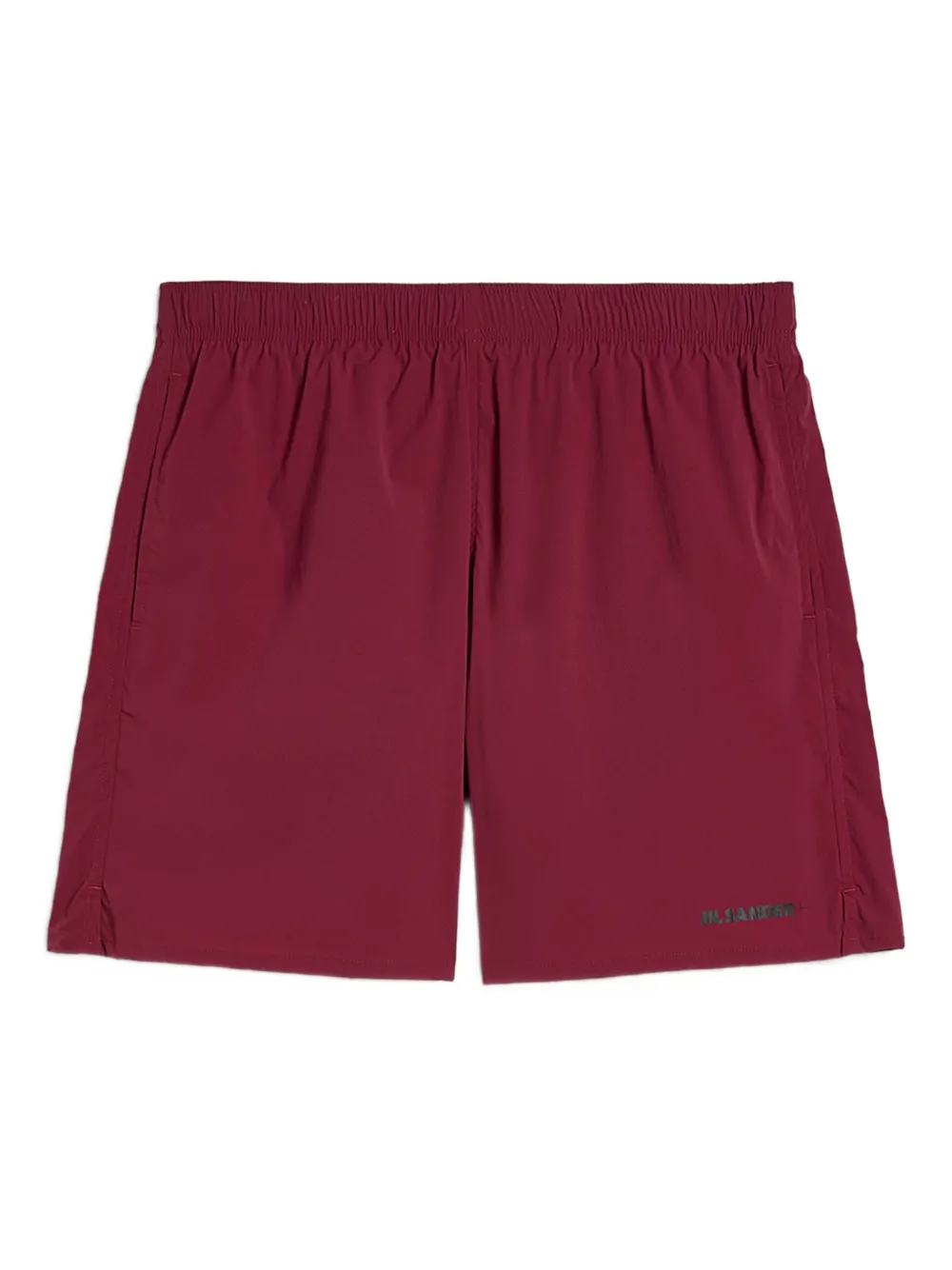 Jil Sander Badeshorts mit Logo-Print - Rot