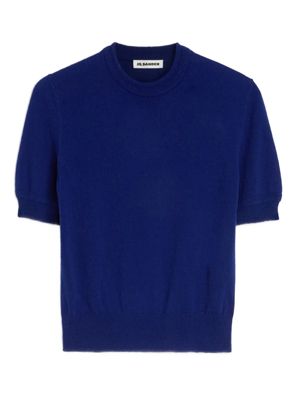 Jil Sander Wool Knitted T-shirt In Blue