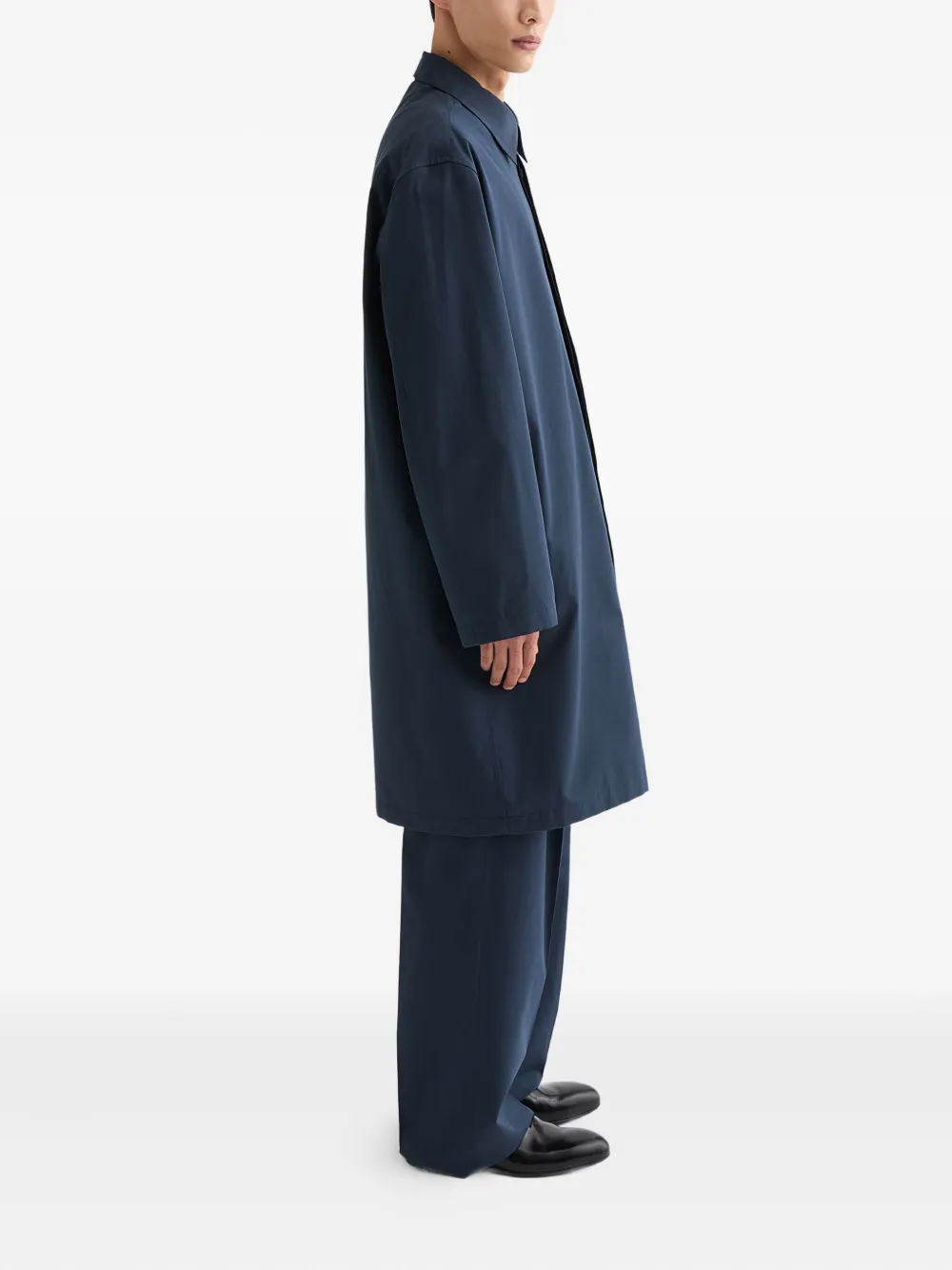  Jil Sander Chest Pocket Poplin Coat - Blue 