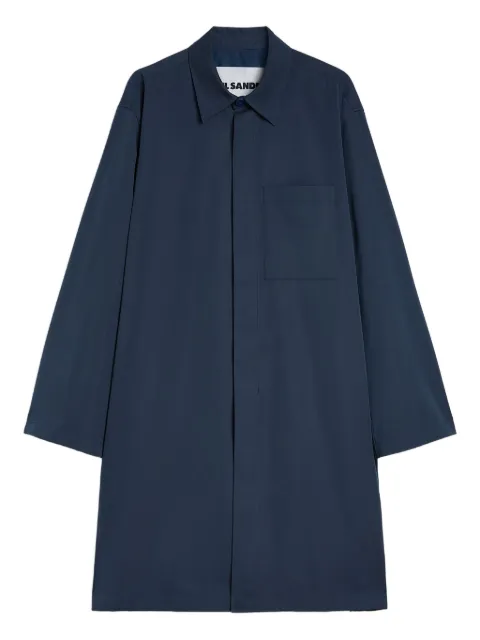 Jil Sander chest pocket poplin coat