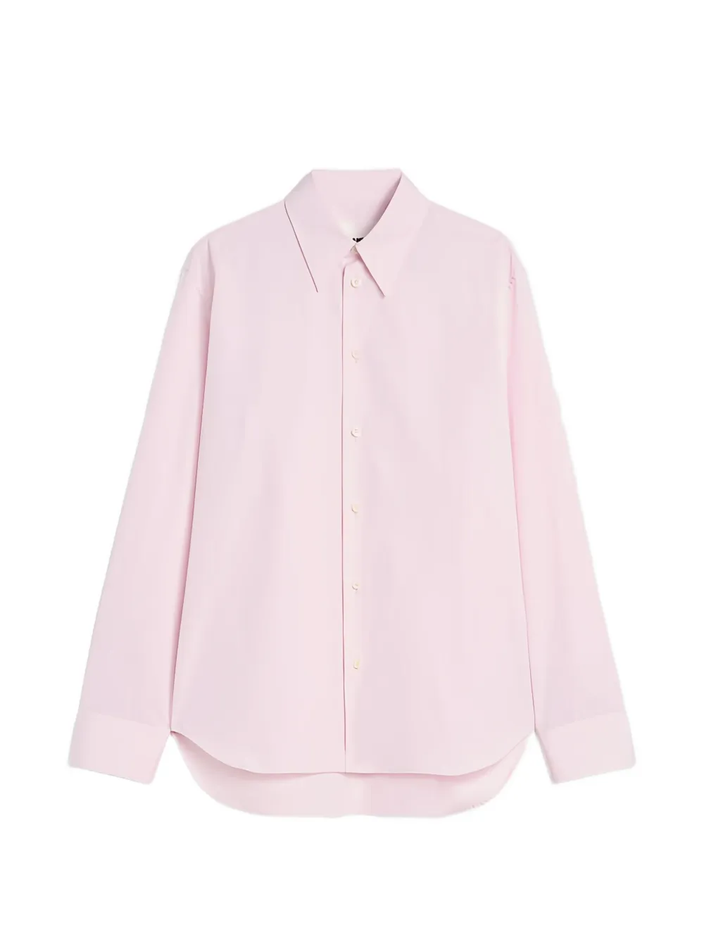 Jil Sander Button-up popeline overhemd met lange mouwen Roze