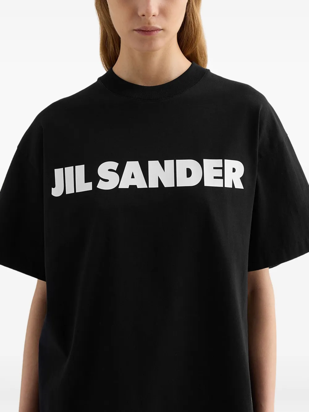 Jil Sander T-shirt met logoprint Zwart