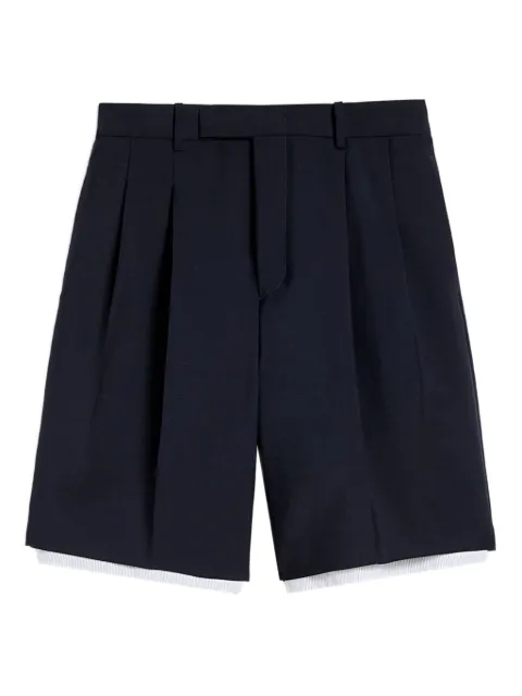 Jil Sander double-layer wool shorts