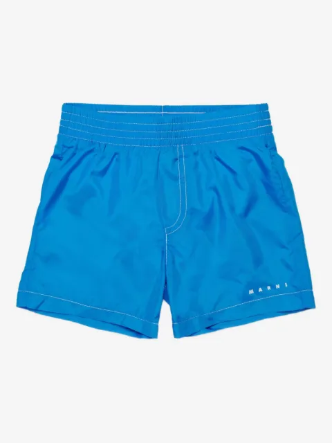 Marni Kids logo swim shorts