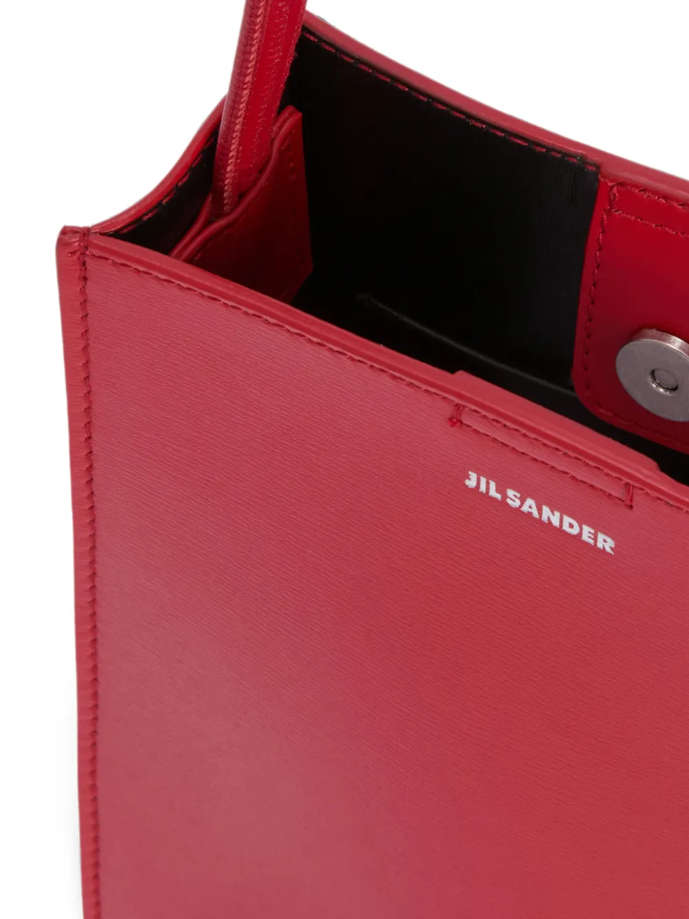Jil Sander Tangle kleine crossbodytas met geknoopt bandje Rood