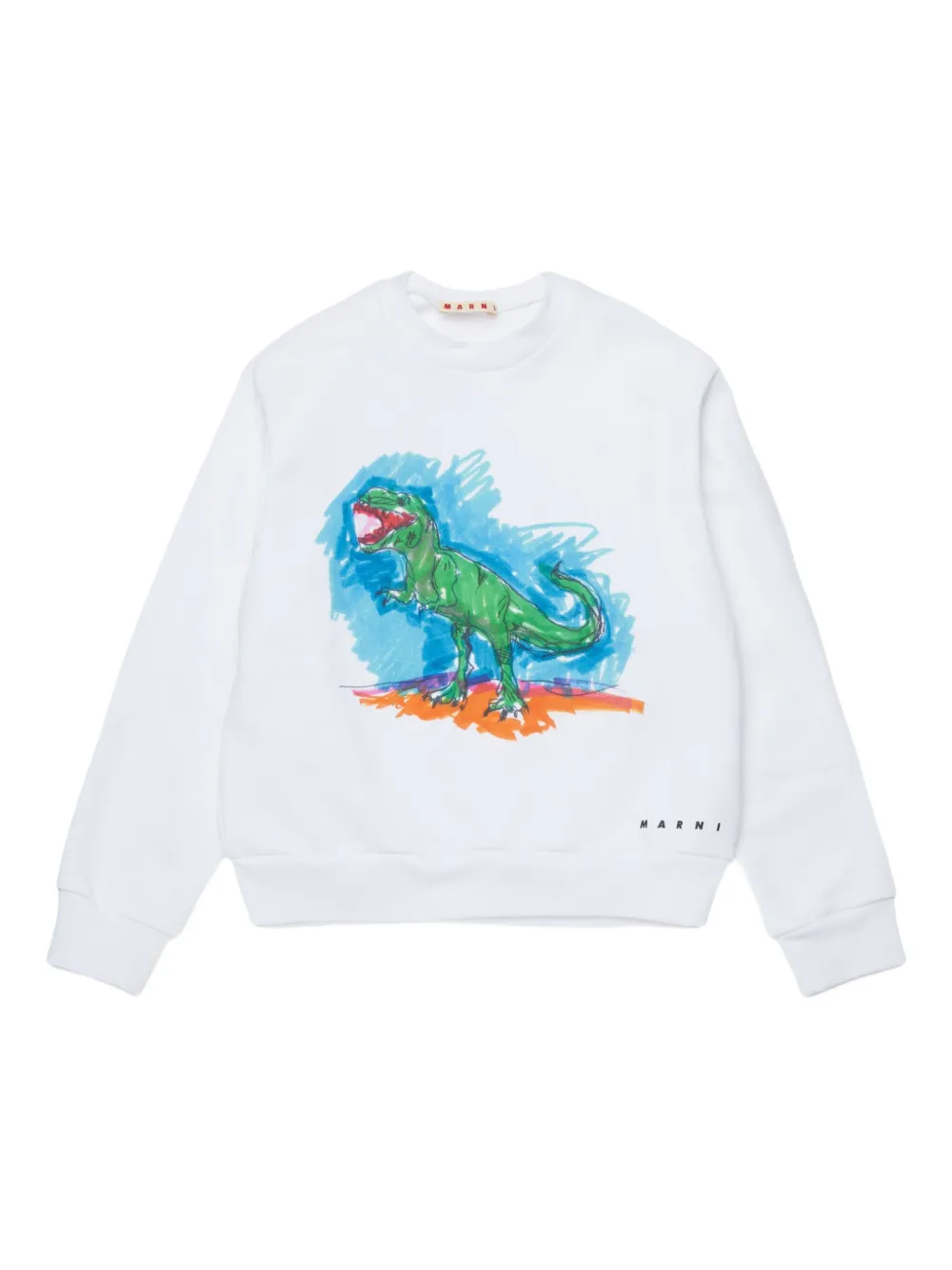 Marni Kids dinosaur-graphic sweatshirt | White | Image 1