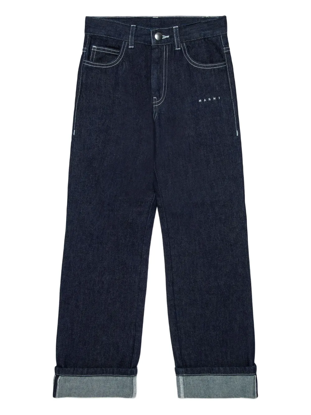 Marni Kids Jeans con bottoni - Blu