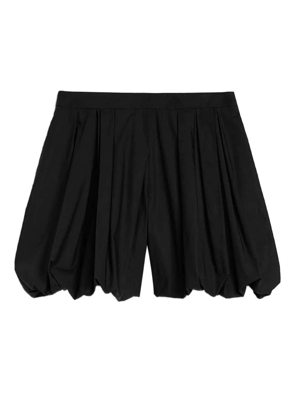 Jil Sander gathered balloon poplin shorts | Black | Image 1