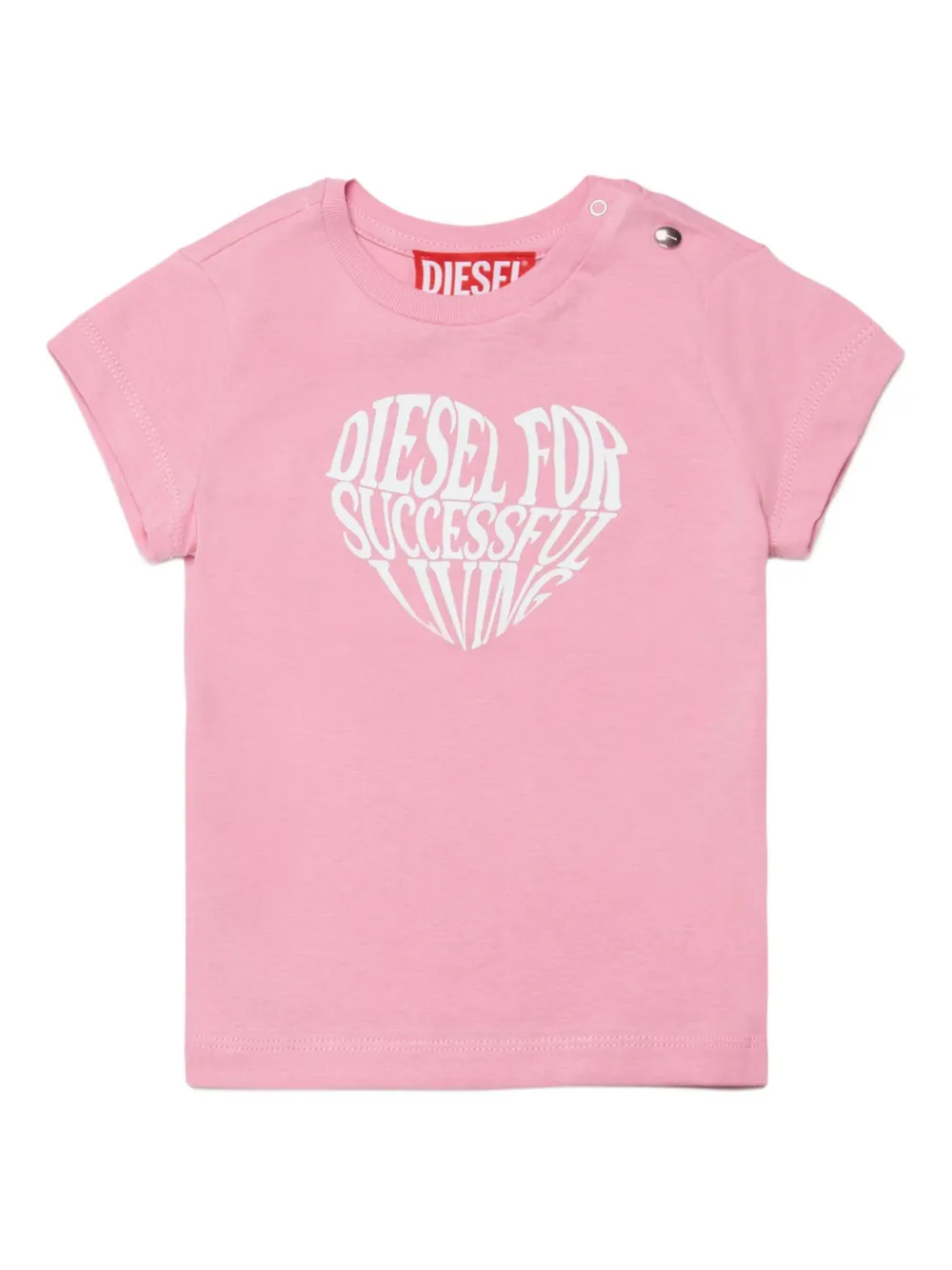 Diesel Kids T-shirt con logo - Rosa