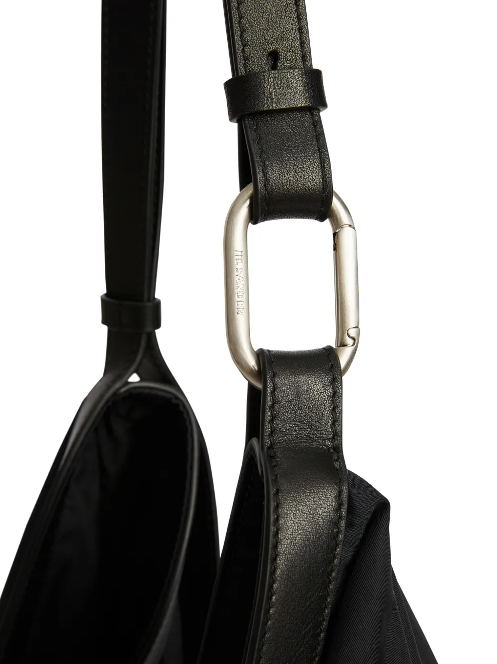 Jil Sander Shopper met leren bandje Zwart