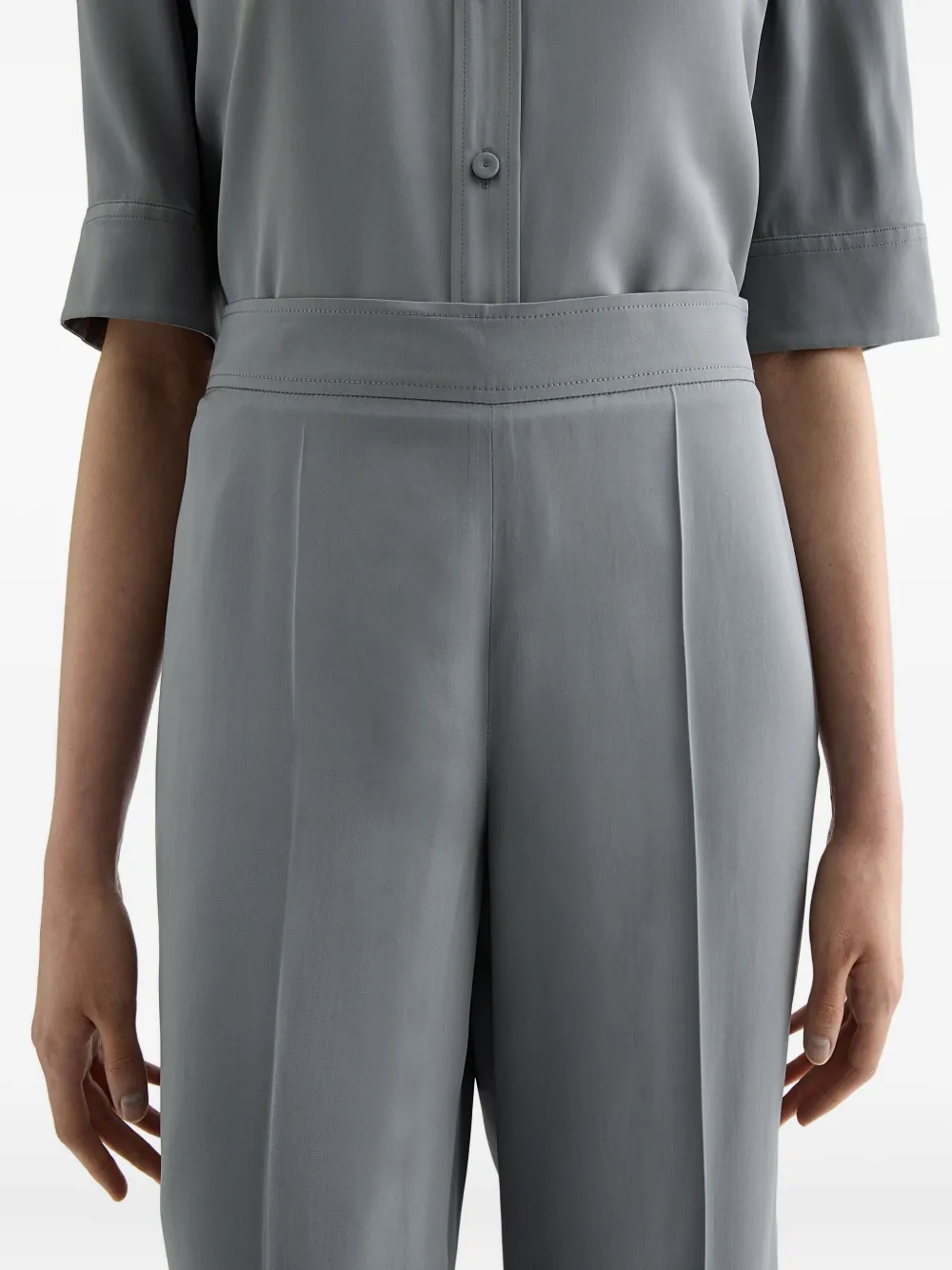 Jil Sander Viscose broek Grijs