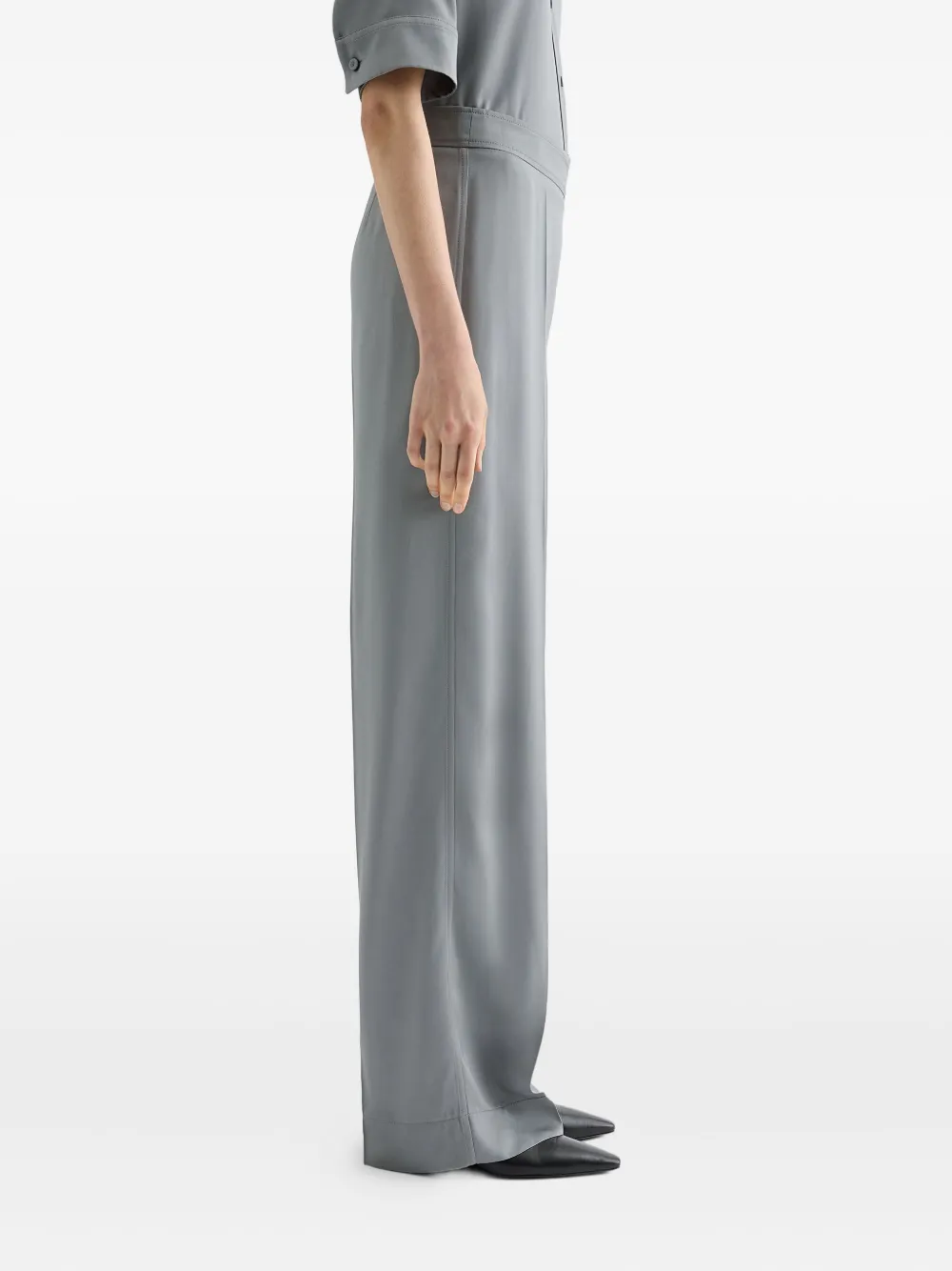 Jil Sander Viscose broek Grijs
