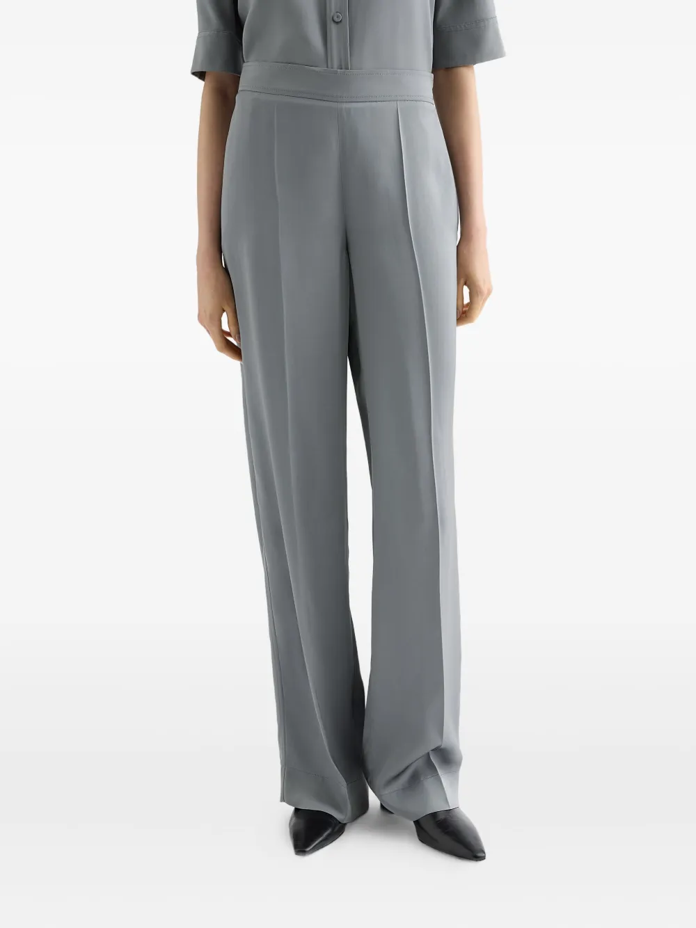 Jil Sander Viscose broek Grijs