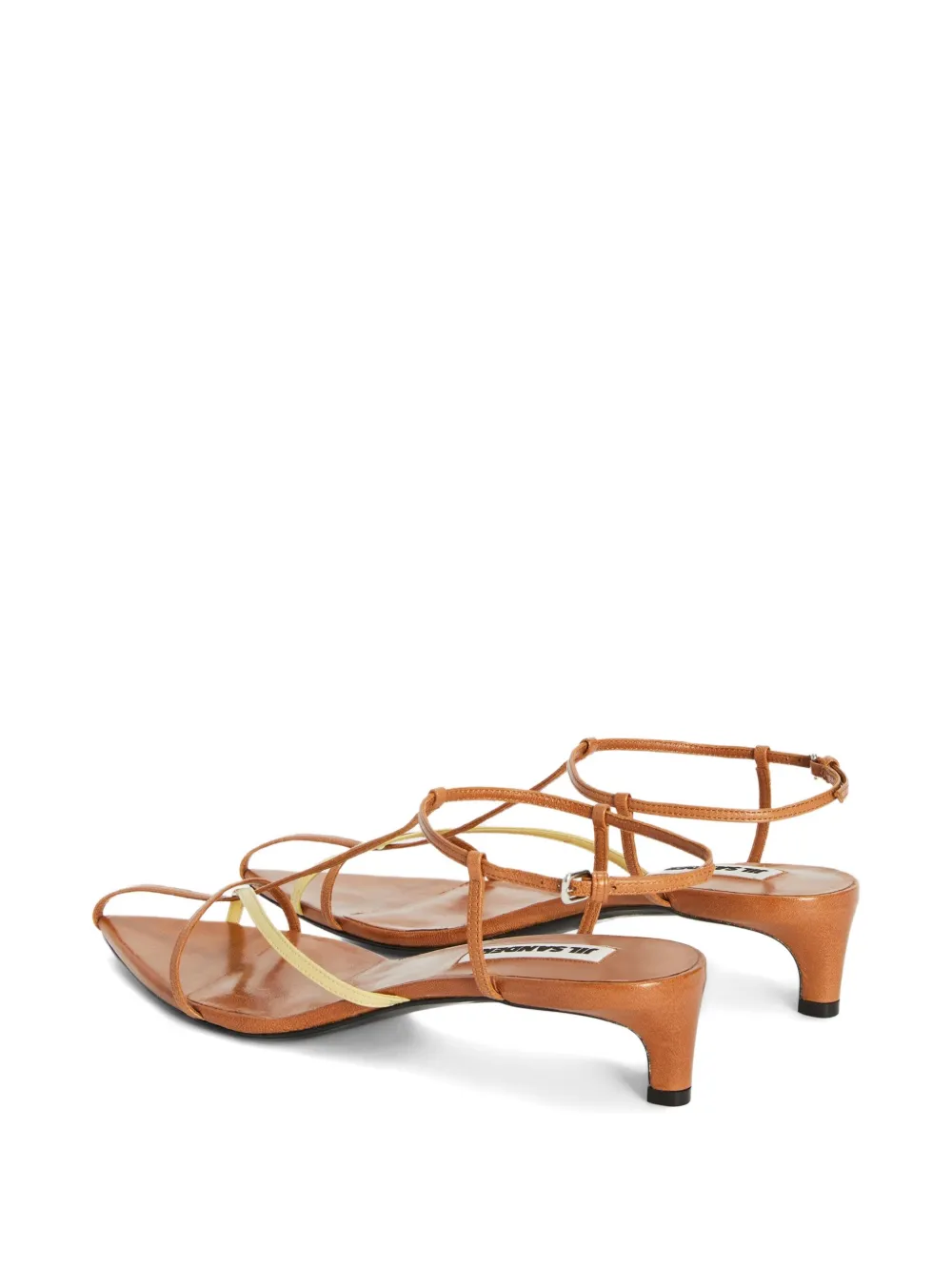 Jil Sander Cage Low-heel Sandals In Brown