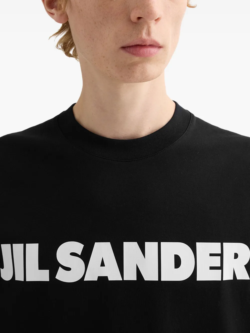 Jil Sander T-shirt met logoprint Zwart