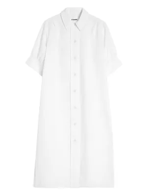 【美品】  JIL SANDER / ジルサンダー | コットン フロント スタンドカラー ドレスシャツ | 32 | ホワイト | レディース JIL SANDER - 【美品】 JIL SANDER / ジルサンダー | コットン