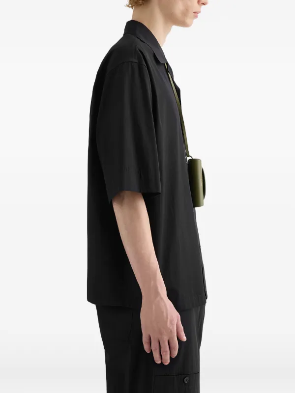 Jil Sander パッチポケット コットンポプリンシャツ | ブラック