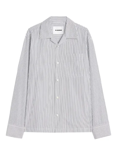 Jil Sander 스트라이프 경량 코튼 셔츠