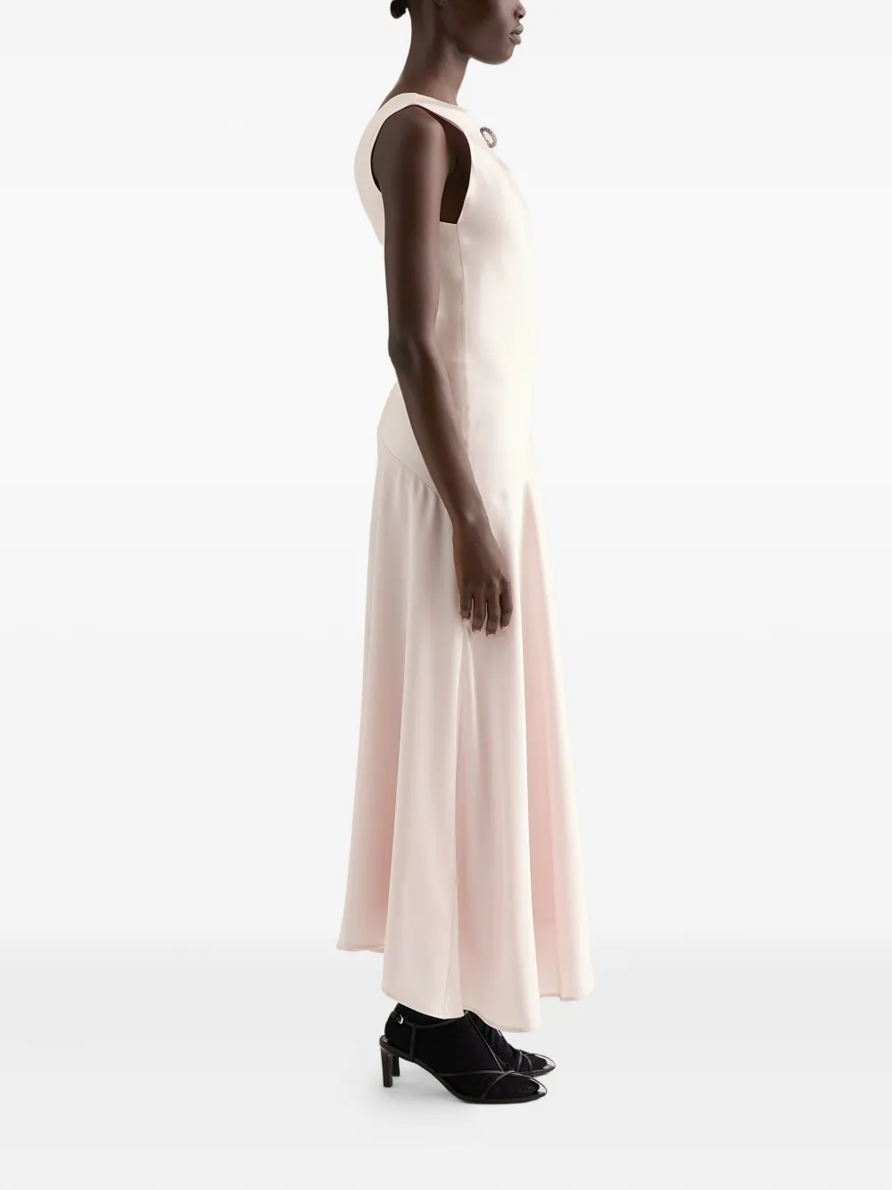 Jil Sander Flared avondjurk met strik - Roze