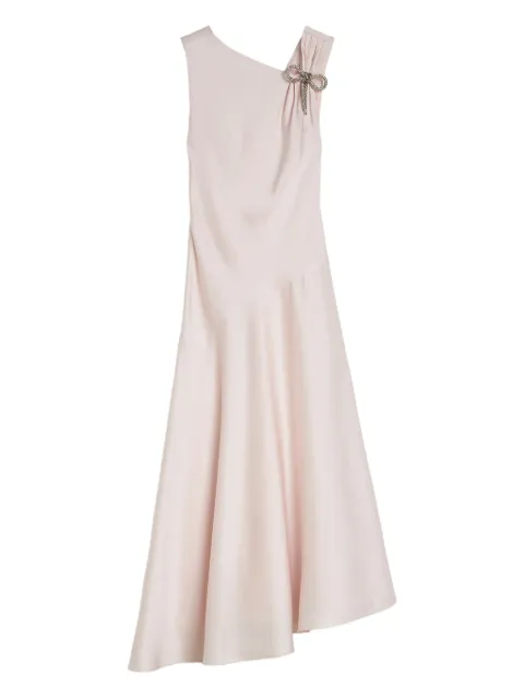Jil Sander jewel bow flared evening dress