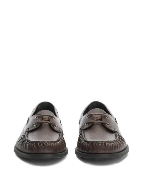 Jil Sander Tumbled レザーローファー | ブラウン | FARFETCH JP