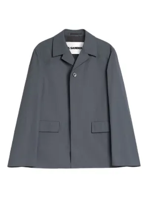 Jil Sander Wool Poplin Jacket | Grey | FARFETCH