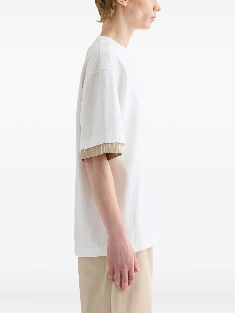 Jil Sander playera con doble capa y motivo de rayas | Playeras | Image 2