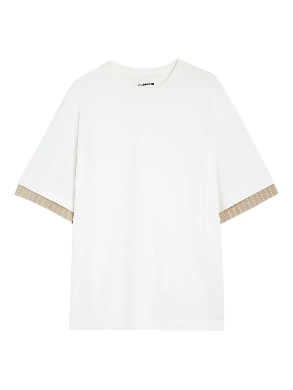 Jil Sander playera con doble capa y motivo de rayas | blanco | Image 1