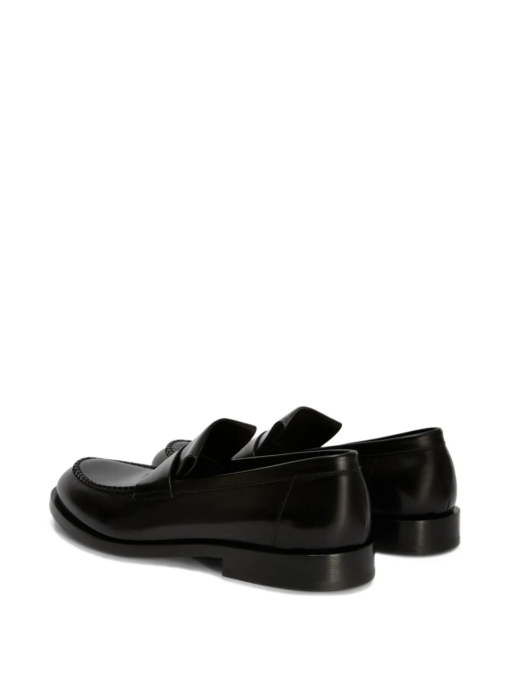 Jil Sander Leren loafers Zwart