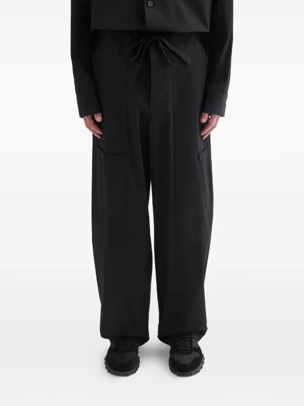 Jil Sander ドローストリング カーゴパンツ | ブラック | FARFETCH JP