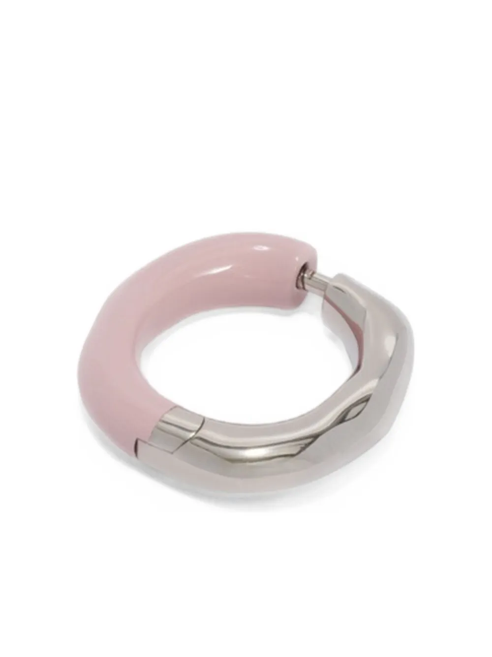 Jil Sander Cannolo Hoop Brooche In Pink