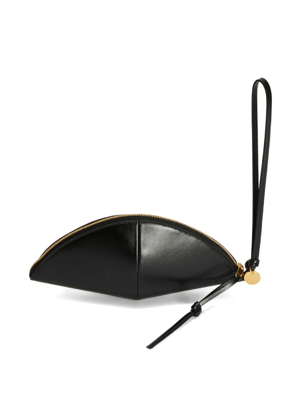 Jil Sander Curve clutch Zwart