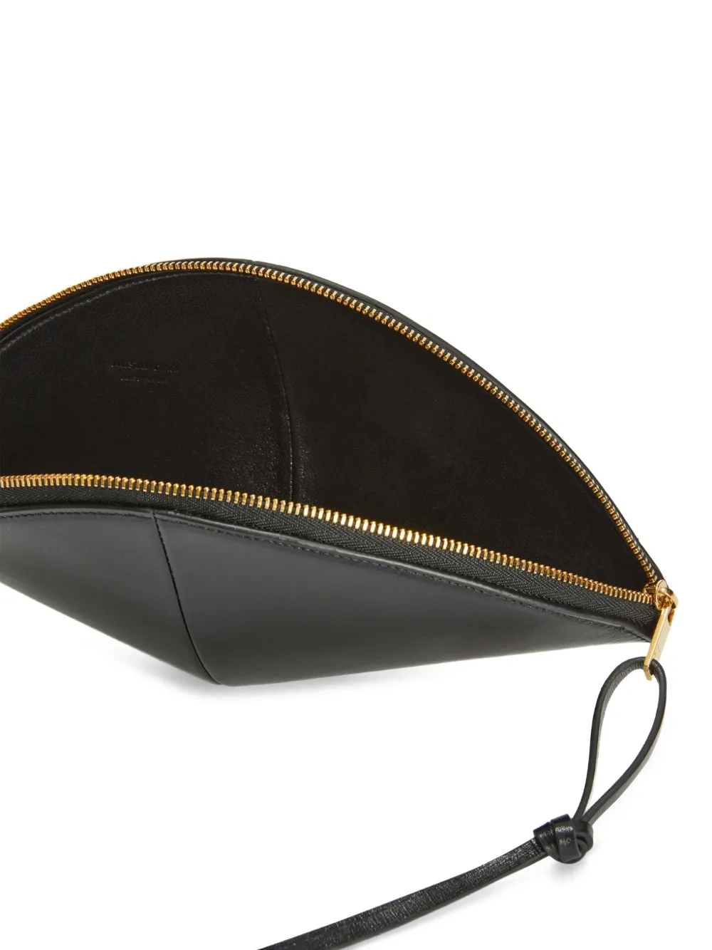 Jil Sander Curve clutch Zwart