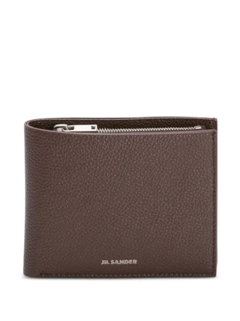 Jil Sander Grained embossed logo wallet