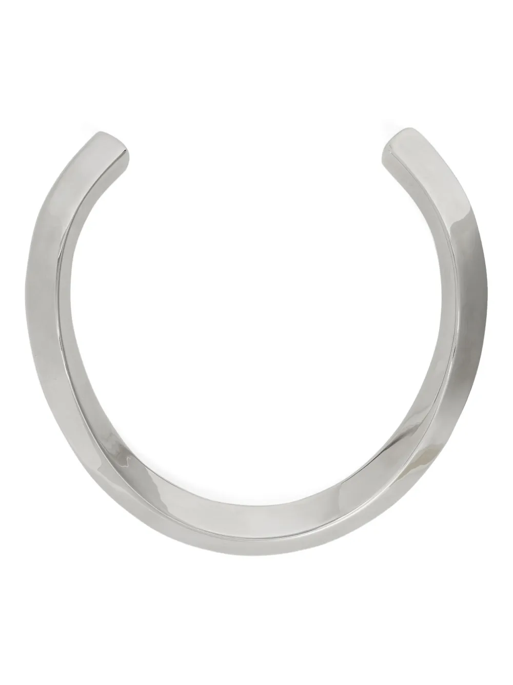 Jil Sander Choker con logo inciso - Argento
