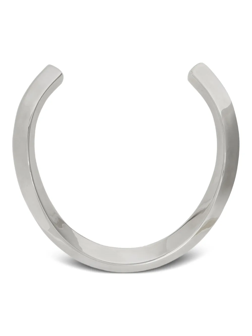 Jil Sander Choker con logo inciso - Argento