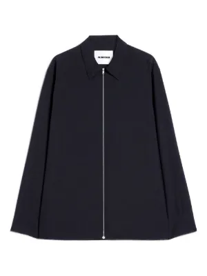 Jil Sander ジップアップ シャツジャケット | ブルー | FARFETCH JP