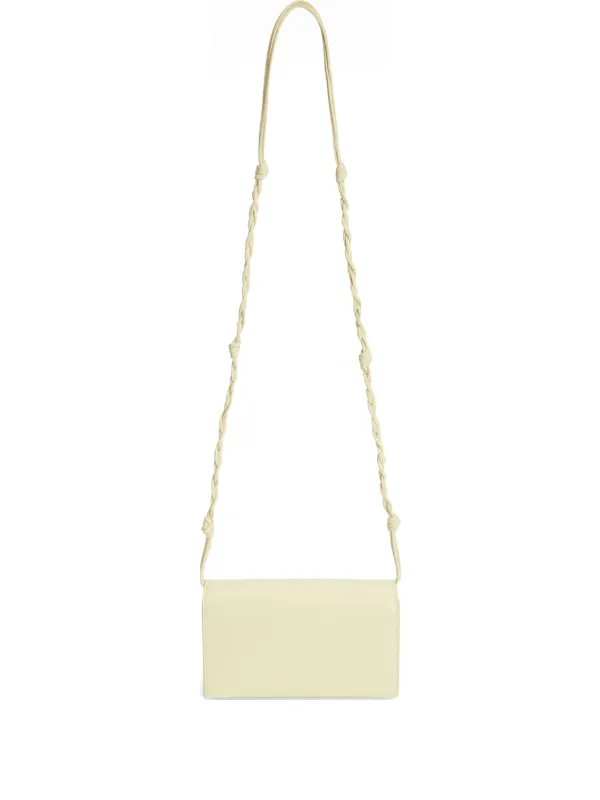 Jil Sander Tangle Wallet with Strap in Yellow