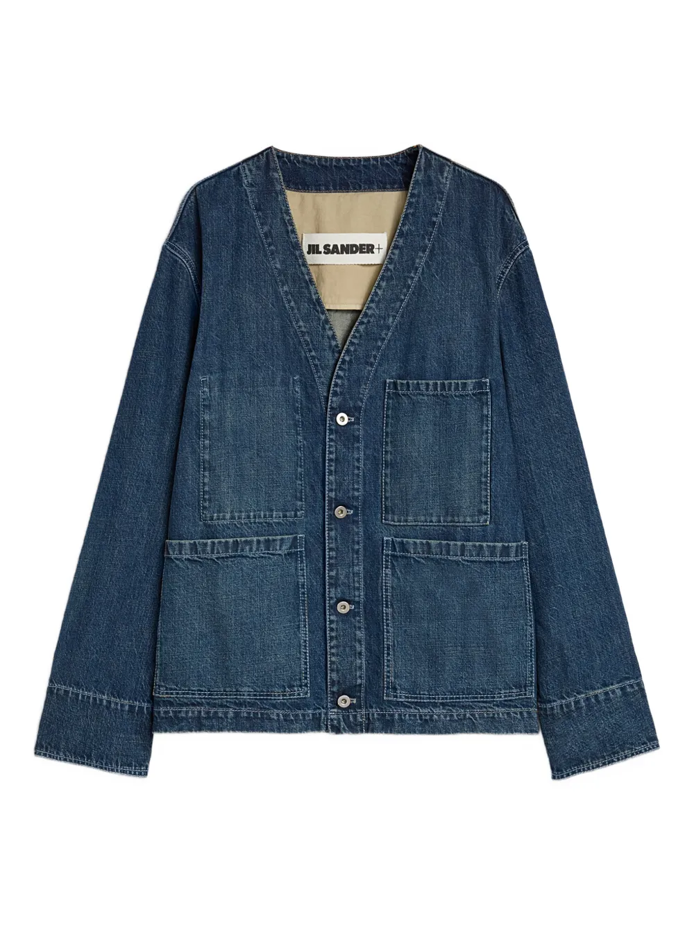 Jil Sander Giacca-camicia con tasche - Blu