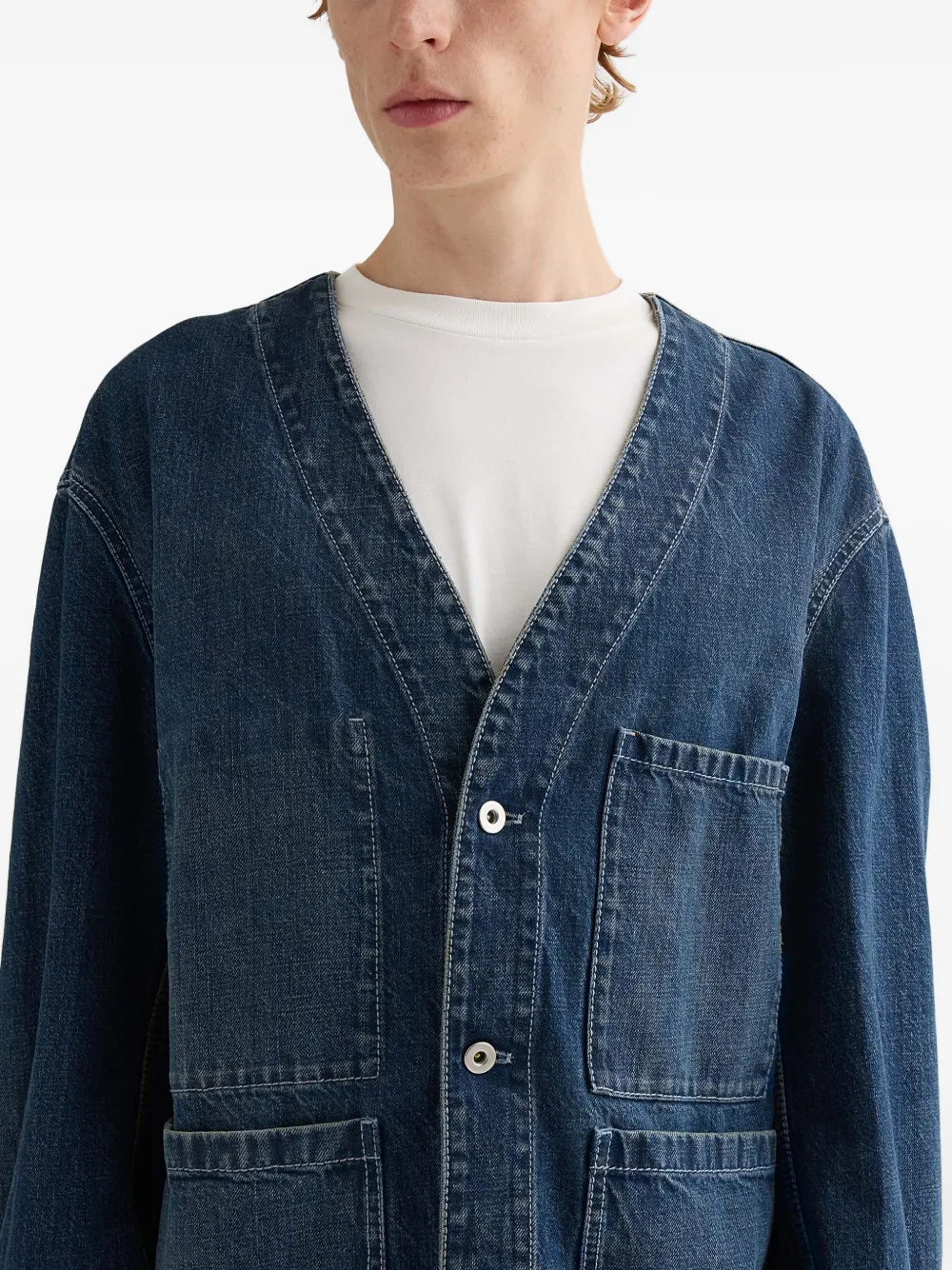  Jil Sander Patch Pocket Cotton Shirt Jacket - Blue 