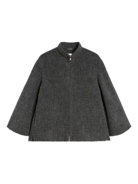 Jil Sander stand-up collar fleece jacket