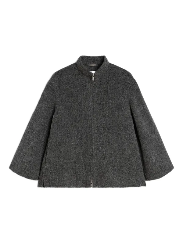 Jil Sander ウール フリースジャケット | グレー | FARFETCH JP