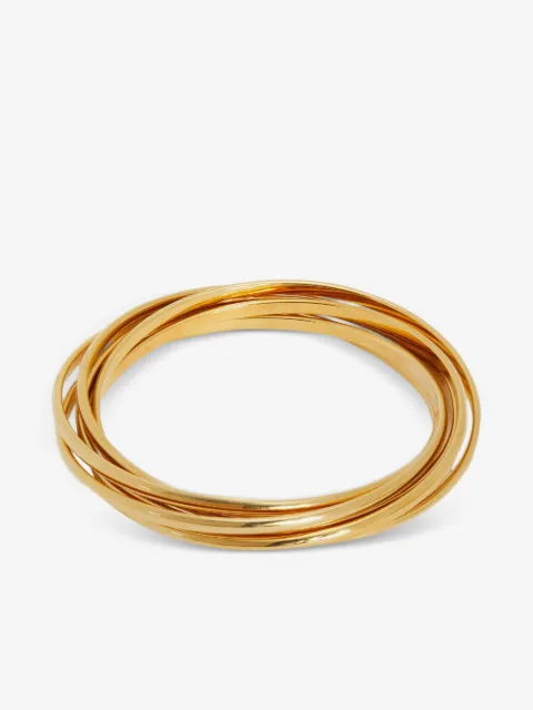 Jil Sander Bracciale con logo inciso