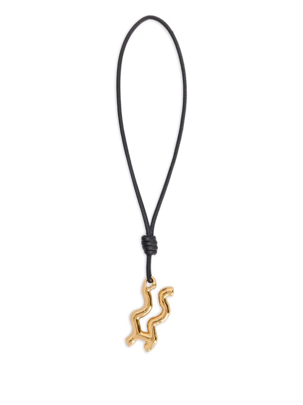 Jil Sander Zodiac charm leather necklace - Gold